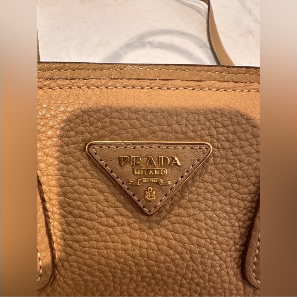 Prada Tan Leather Tote Bag - Picture 6 of 7